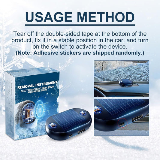❄️2025 Newest Electromagnetic Snow and Ice Prevention Device (Solar Powered)