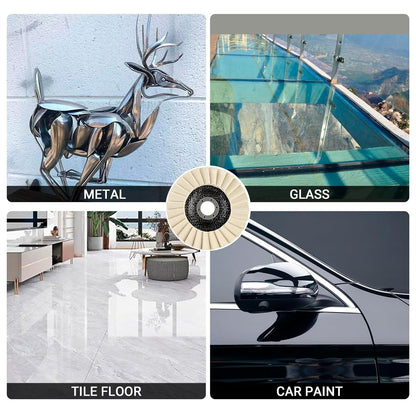 3PCS 5Inch Wool Polishing Wheels Set for Angle Grinders High Gloss Mirror Finish on Metal Glass Ceramic Stone Durable Efficient Design