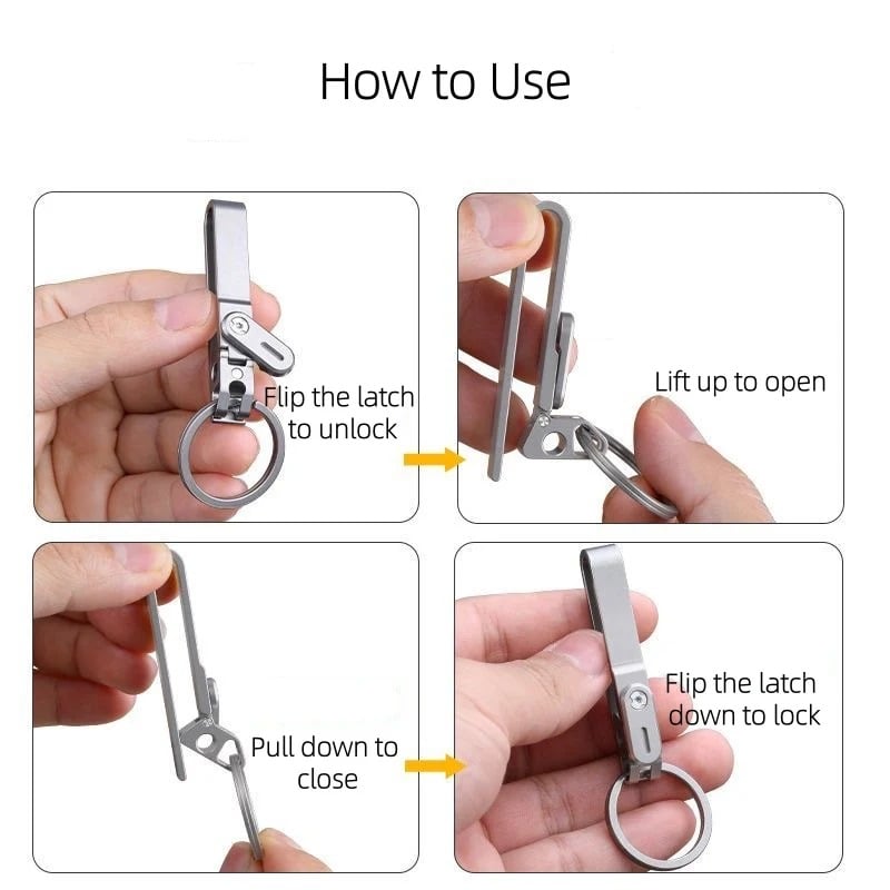 🗝️Titanium Alloy Magnetic Keychain - Anti-Lost Quick-Release Key Ring