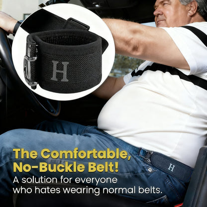 Tactical Metal Hook Elastic Belt (Unisex) - Patented No - Buckle Invisible Design