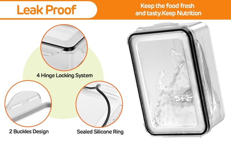 🔥🔥Household transparent plastic food storage box-Including drain basket💧