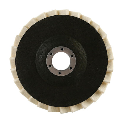 3PCS 5Inch Wool Polishing Wheels Set for Angle Grinders High Gloss Mirror Finish on Metal Glass Ceramic Stone Durable Efficient Design