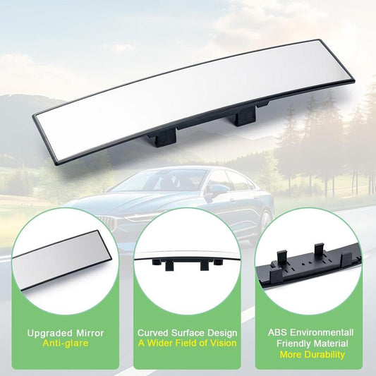 🚗 Drive Safer, See Clearer – ✨ Upgraded 11.8” Wide-Angle Rearview Mirror – For Panoramic, Anti-Glare Vision