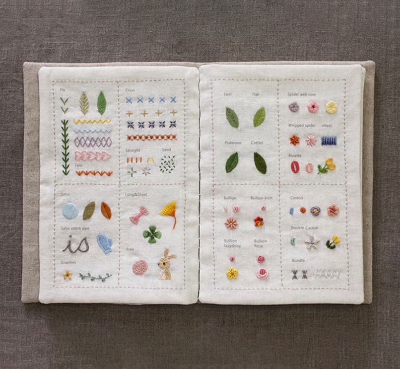 🌈Embroidery Stitch Book(Beginner-Friendly)